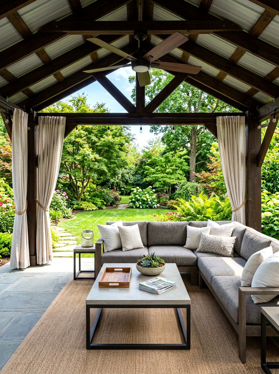 Covered patio seating - 30 backyard destination ideas