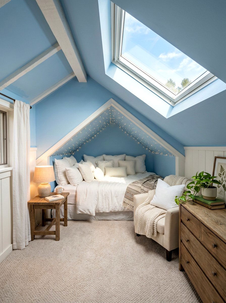 Cozy Attic Bedroom - 30 calming bedroom ideas