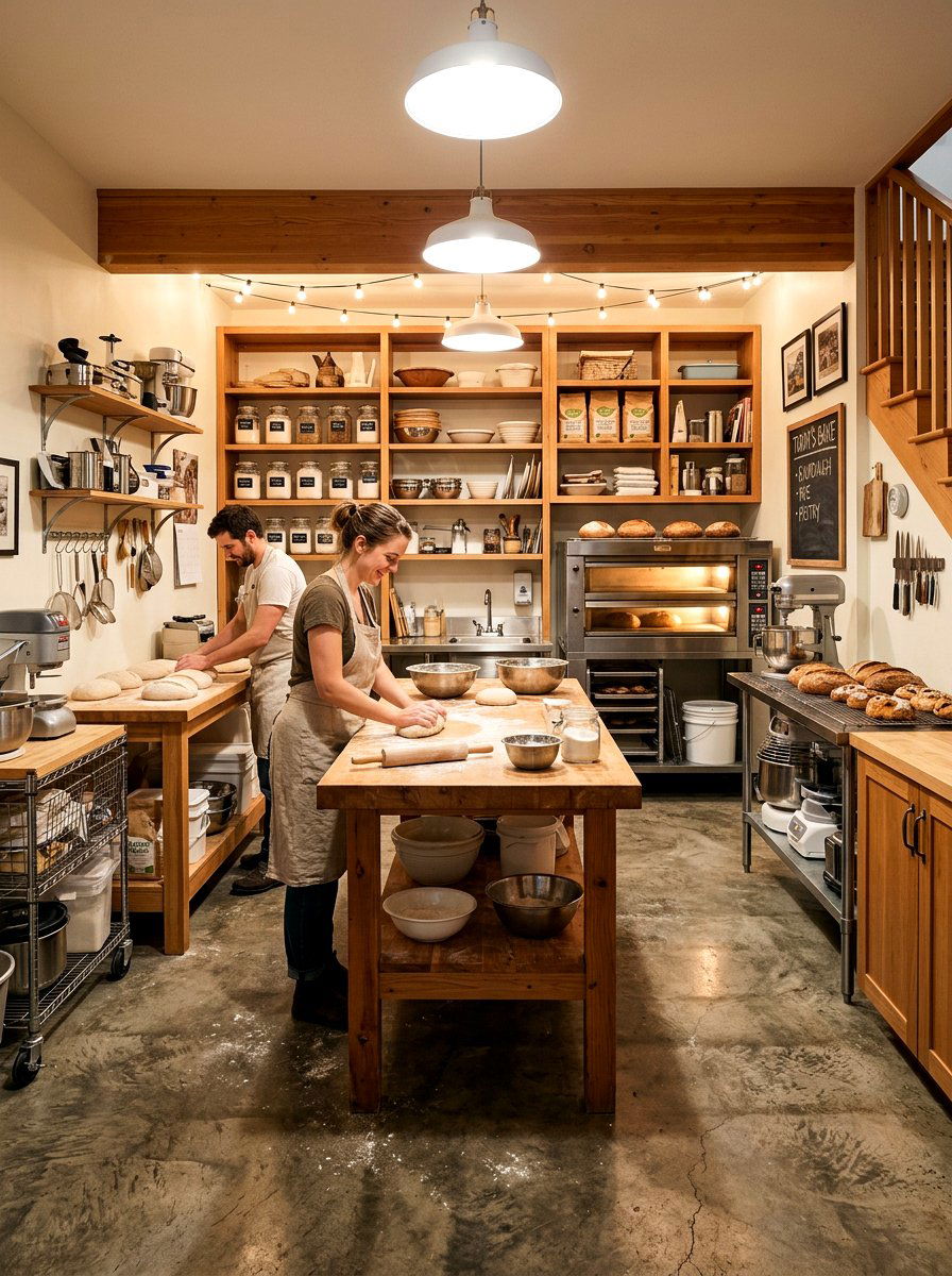 Cozy Basement Bakery Kitchen - 30 vintage bakery kitchen ideas