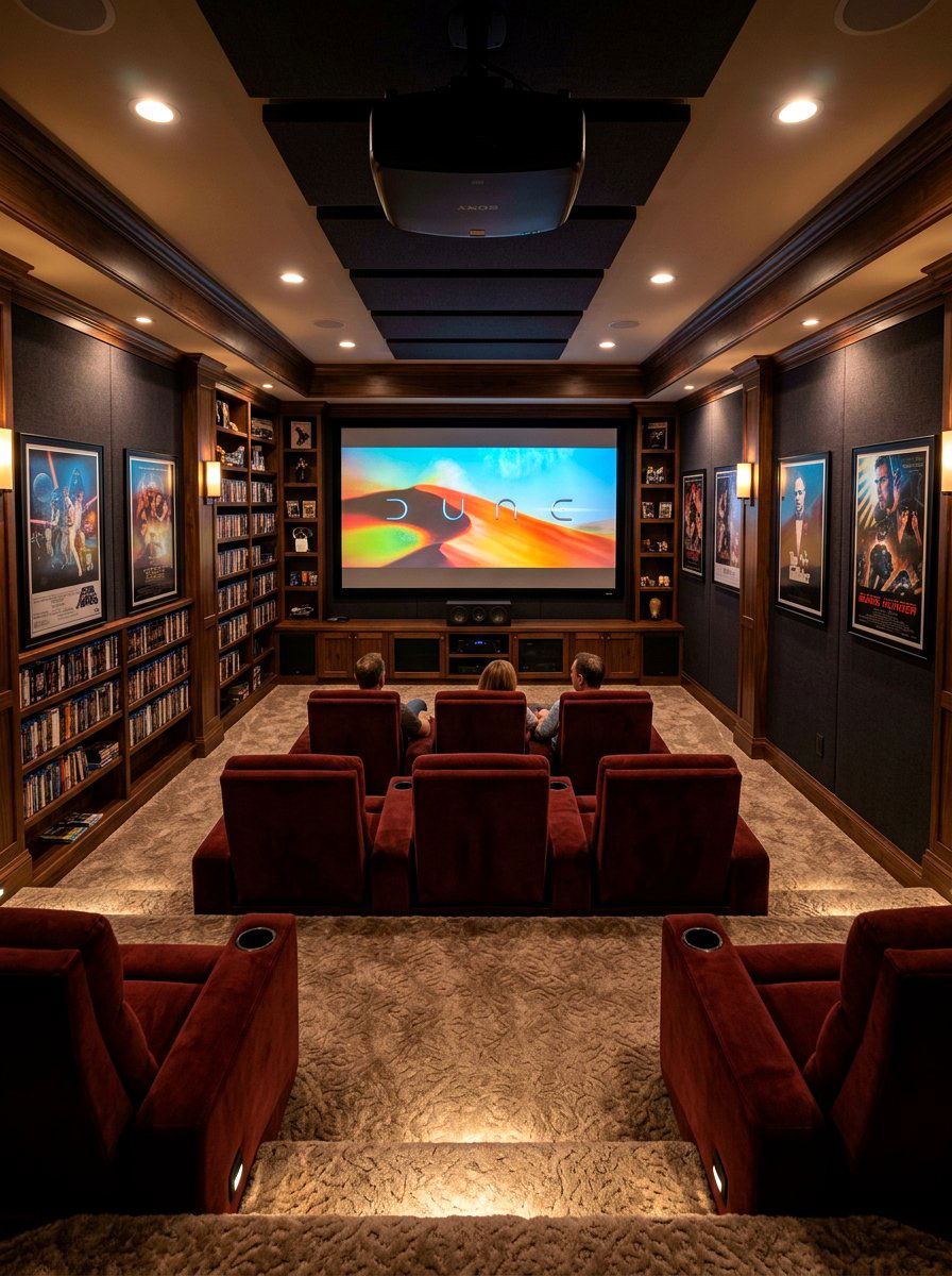 Cozy Basement Den Theater - 30 den decorating ideas