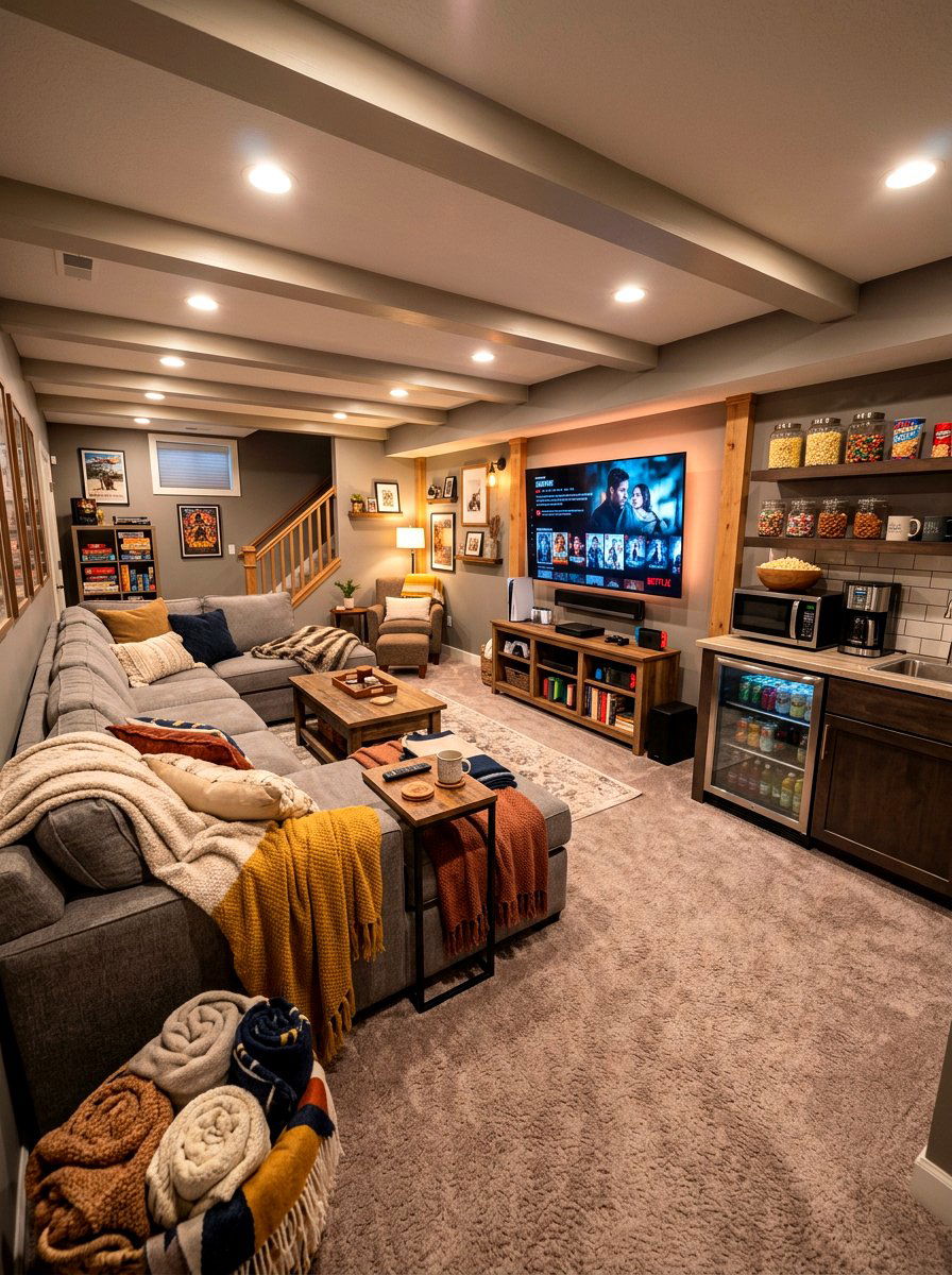 Cozy Basement Den - 30 unoptimized cozy home ideas