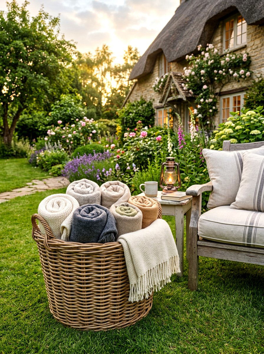 Cozy Blanket Basket - 30 outdoor movie night ideas