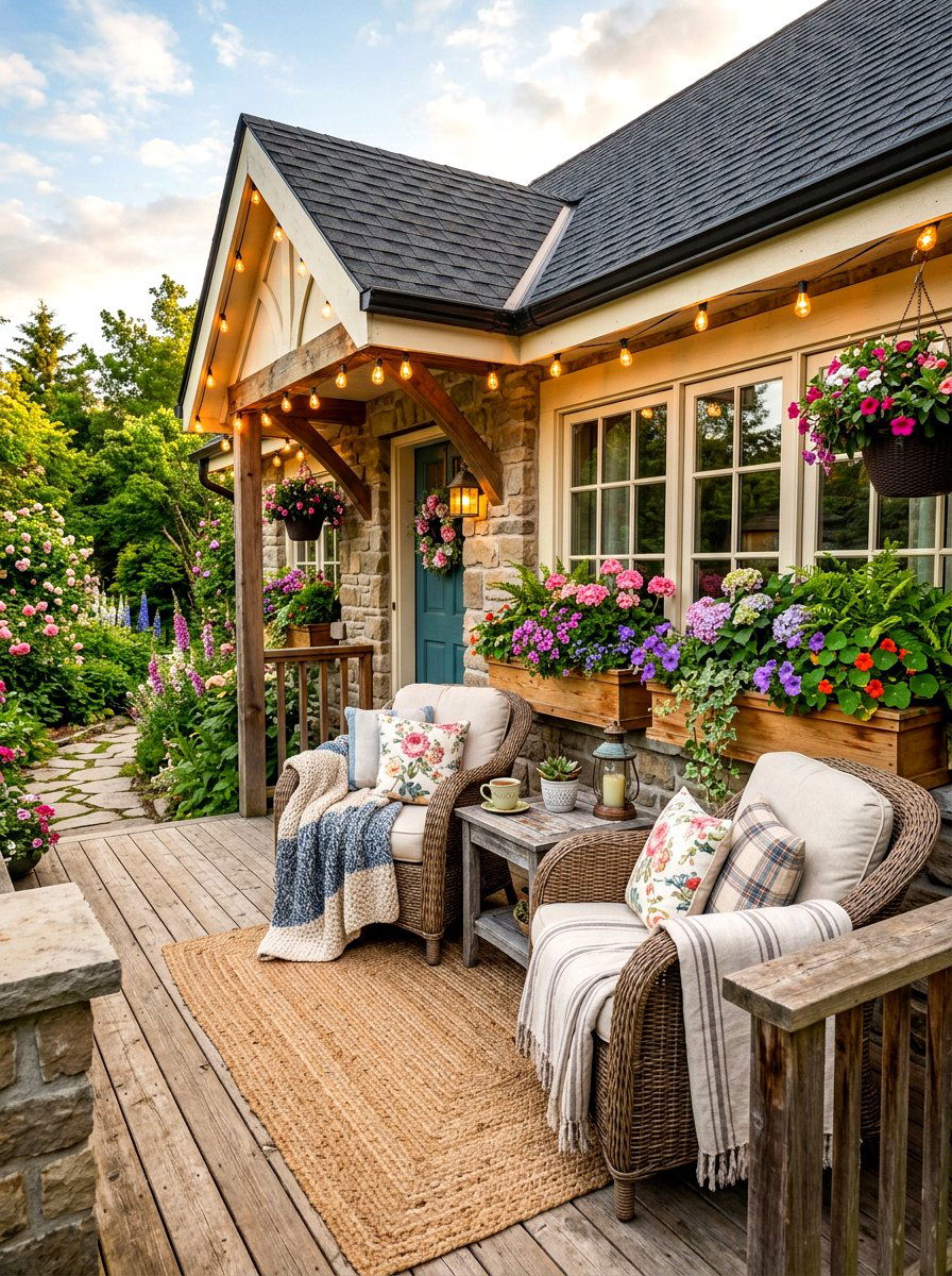 Cozy Cottage Porch - 30 back porch ideas