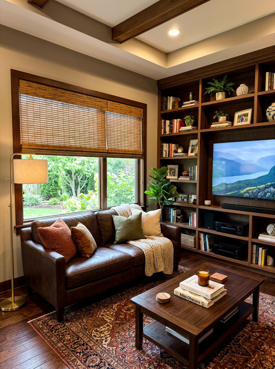 Cozy Den Bamboo Window Blind - 30 bamboo shade ideas