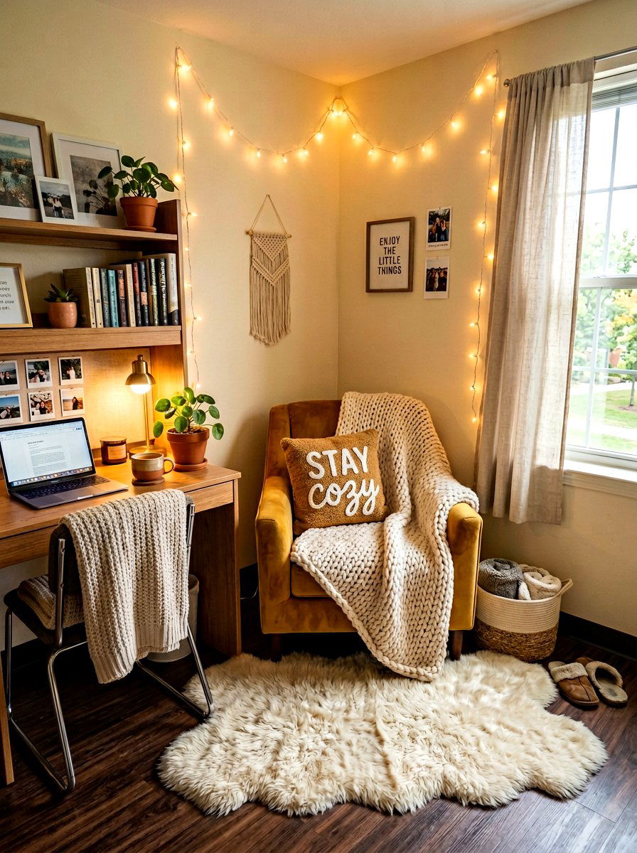 Cozy Dorm Nook - 30 dorm desk ideas