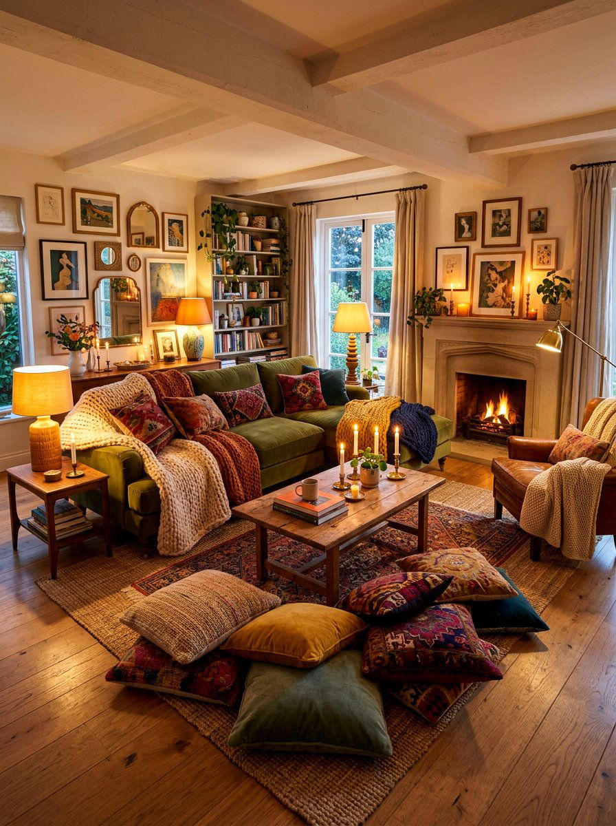 Cozy Eclectic Living Room - 30 eclectic living room ideas