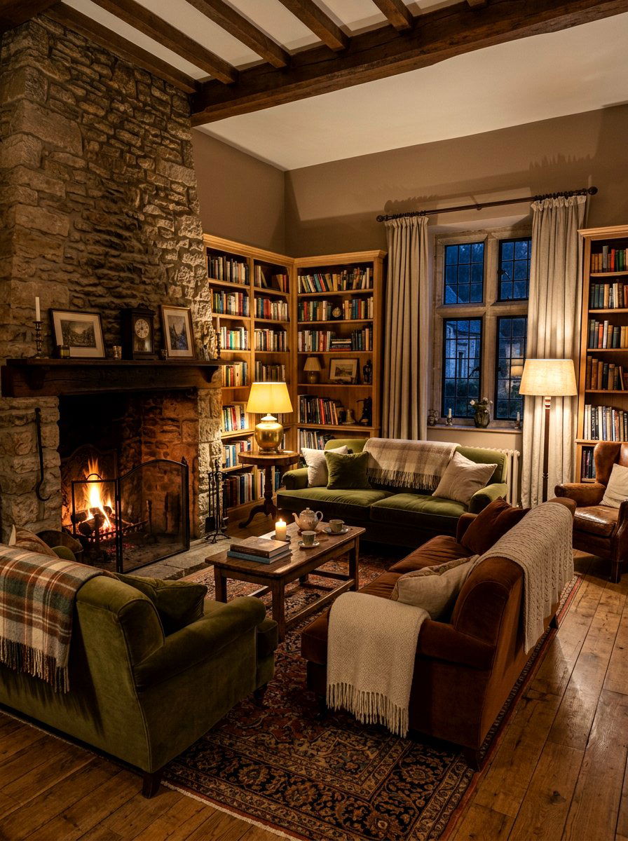 Cozy European Living Room - 30 European villa living room ideas