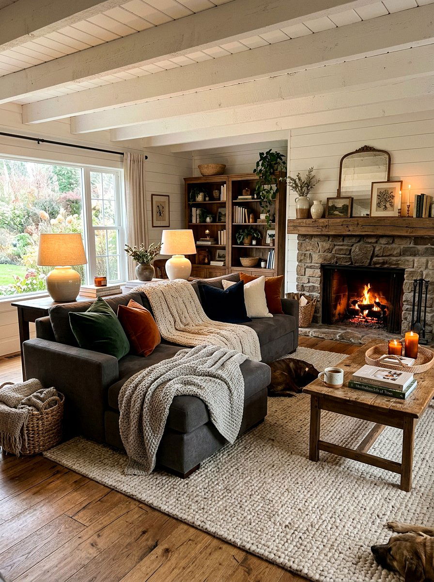 Cozy Farmhouse Living Room - 30 farmhouse living room ideas