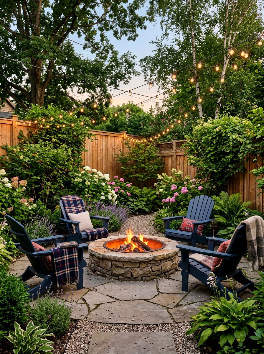 Cozy Fire Pit Garden - 30 secret garden ideas