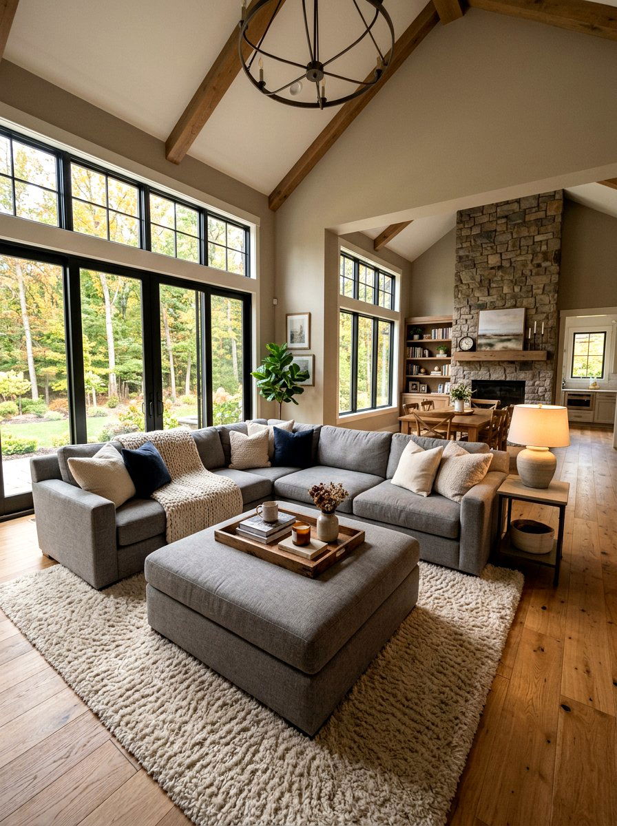 Cozy Great Room Sectional Sofa - 30 great room ideas