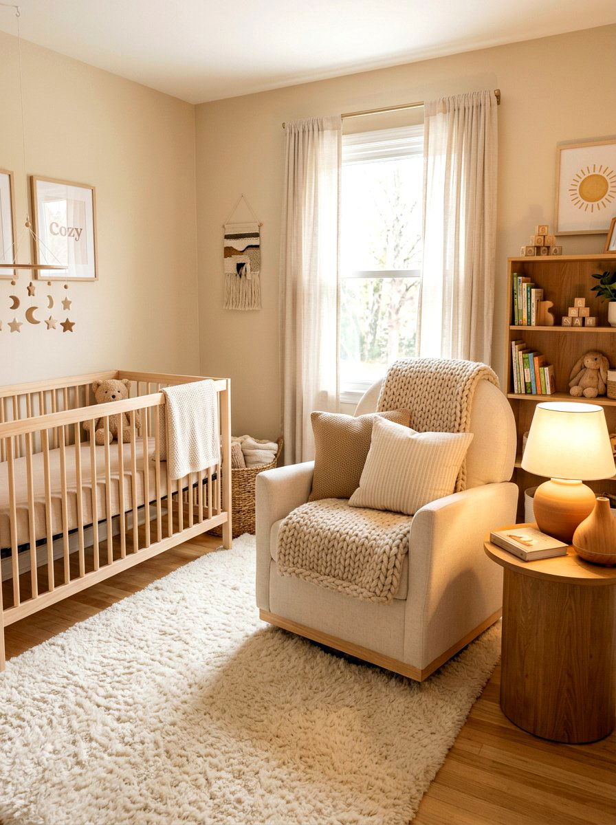 Cozy Hygge Neutral Nursery - 30 neutral nursery ideas