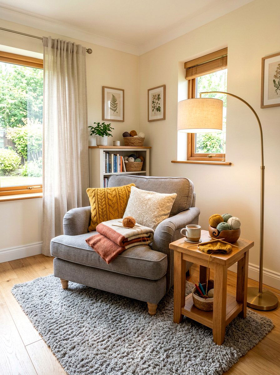 Cozy Knitting Nook - 30 knitting room ideas