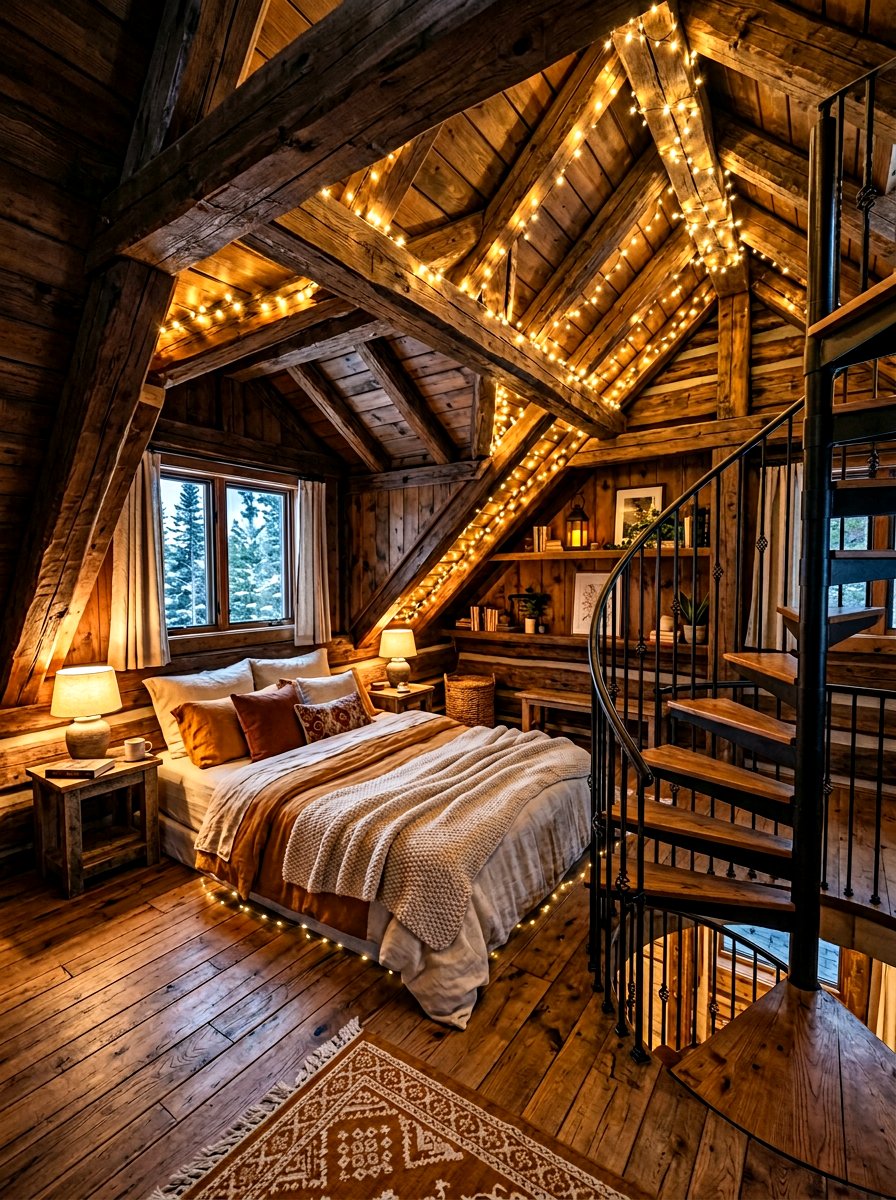 Cozy Loft Cabin Bedroom - 30 cabin bedroom ideas