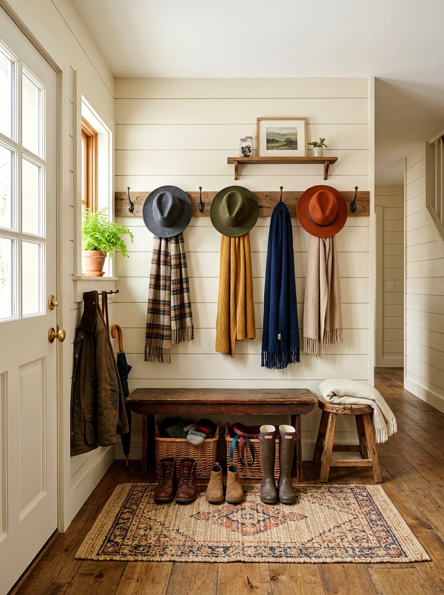 Cozy Mudroom Nook - 30 fall entryway decor ideas