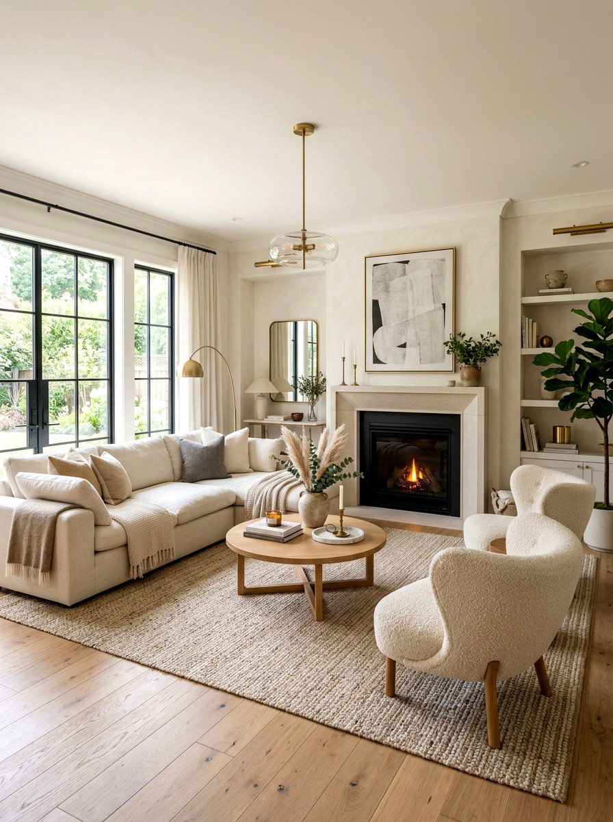 Cozy Neutral Living Room - 30 apartment living room ideas