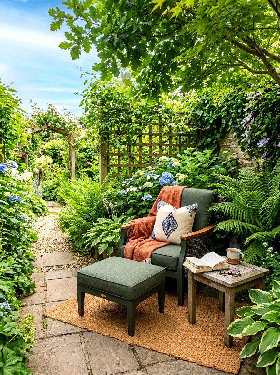 Cozy Outdoor Reading Nook - 30 patio decorating ideas