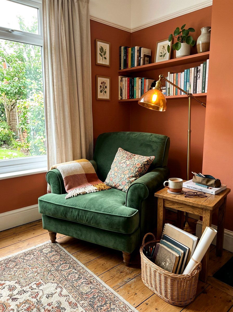 Cozy Reading And Sketching Nook - 30 art corner ideas