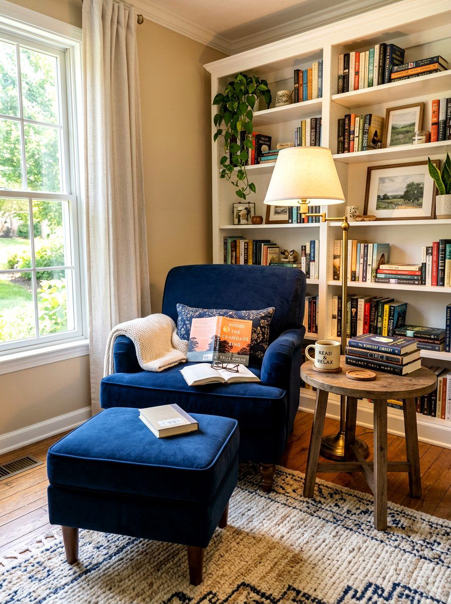Cozy Reading Chair Corner - 30 author office ideas