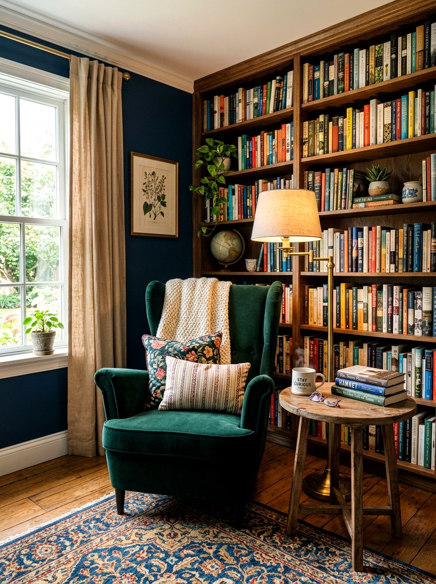 Cozy Reading Nook - 30 editorial apartment decor ideas