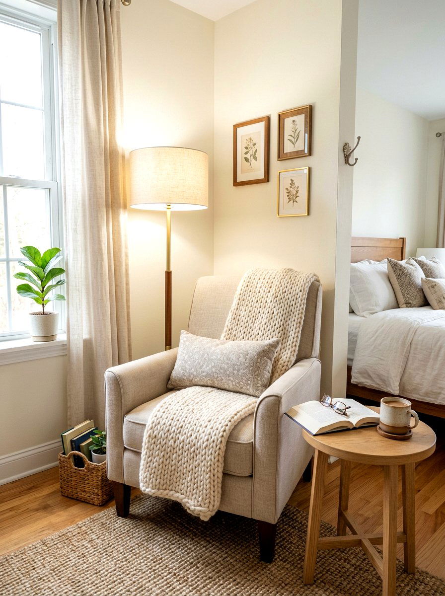 Cozy Reading Nook - 30 sleep sanctuary bedroom ideas