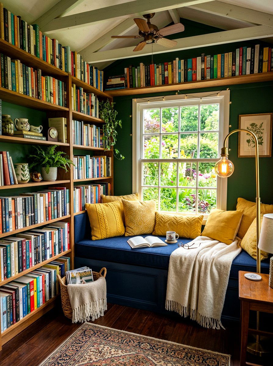 Cozy Reading Nook - 30 she shed interior ideas