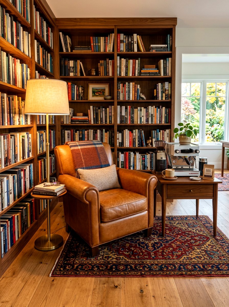 Cozy Reading Nook Coffee Bar - 30 home cafe ideas