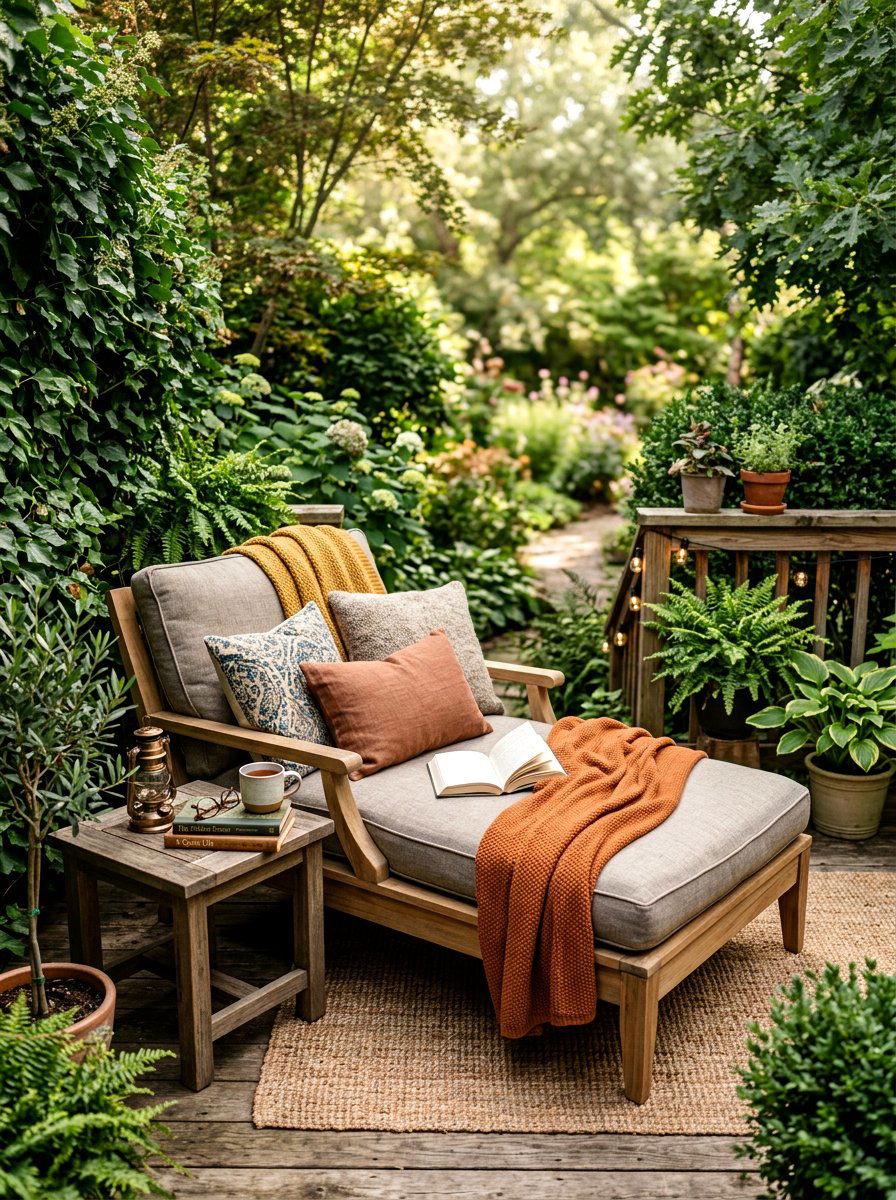 Cozy Reading Nook Deck - 30 deck decorating ideas