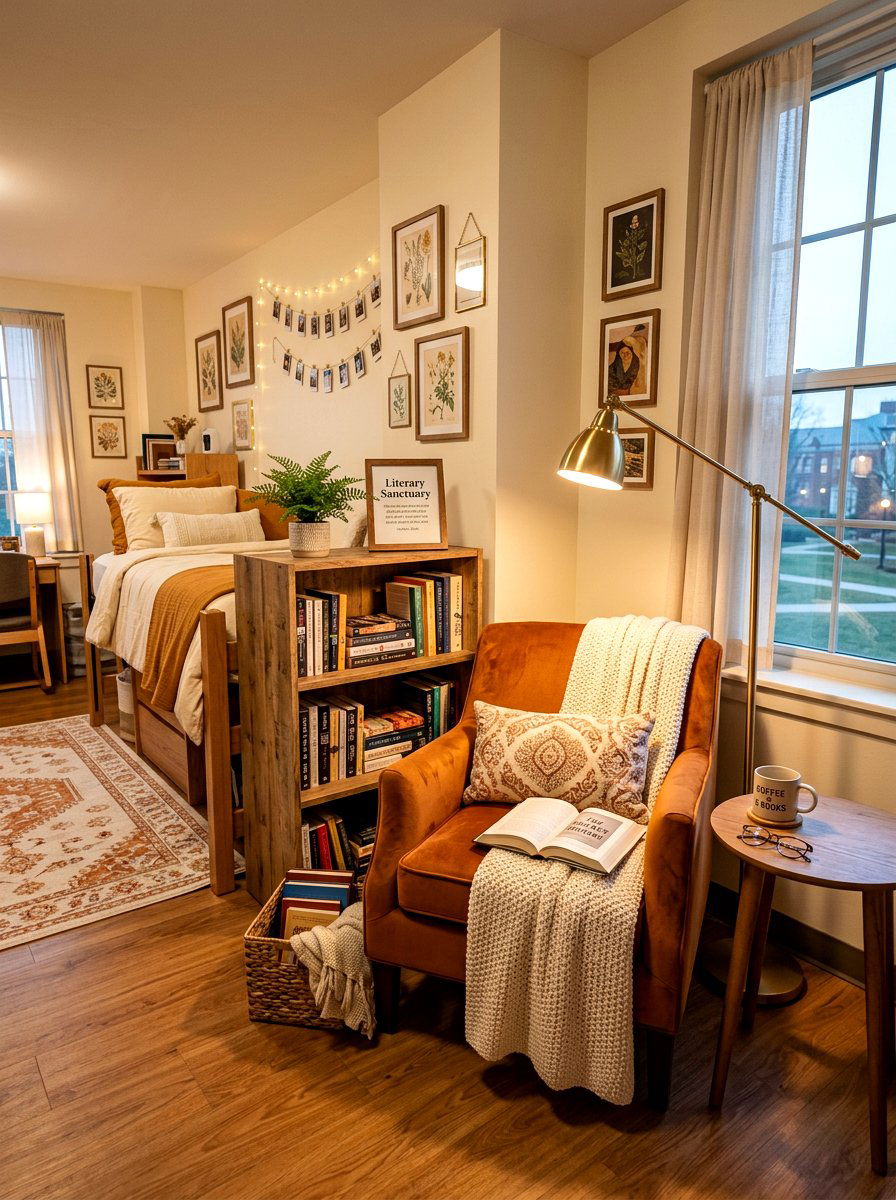 Cozy Reading Nook Dorm - 30 dorm room ideas