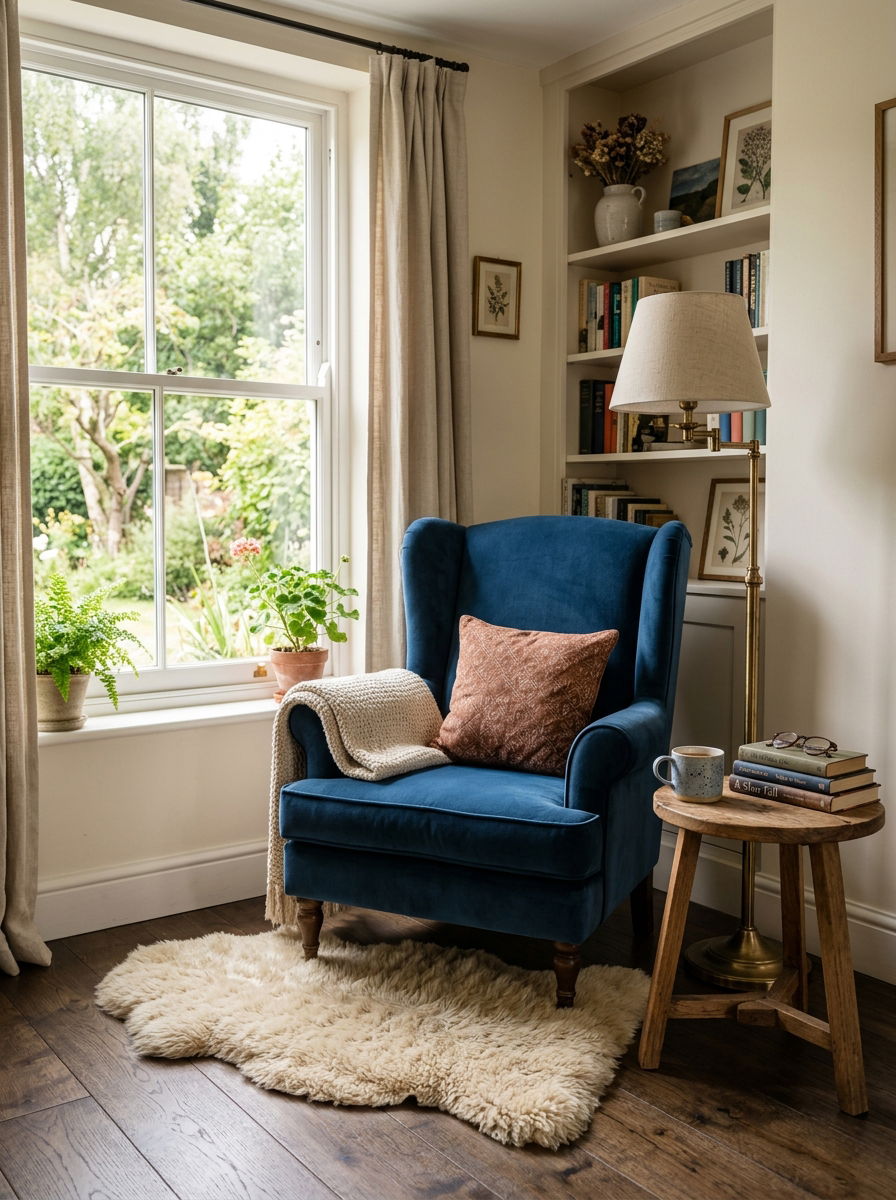 Cozy Reading Nook Living Room - 30 organic modern living space ideas