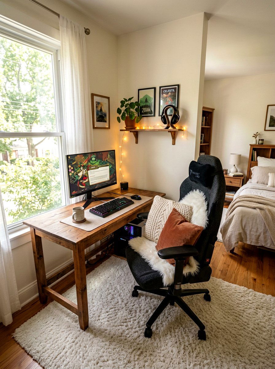 Cozy Small Space Gaming Nook - 30 gaming teen nook ideas