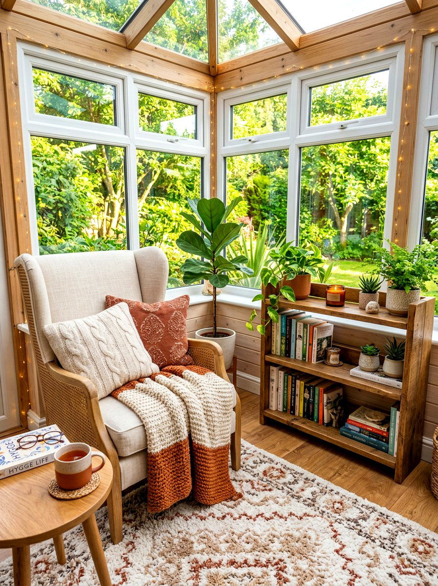 Cozy Sunroom Corner - 30 sunroom reading nook ideas