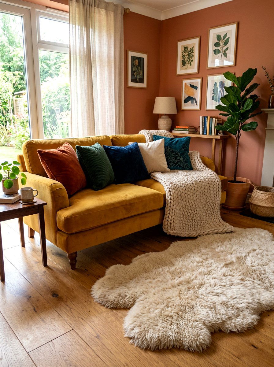 Cozy Texture Layering - 30 collected apartment decor ideas