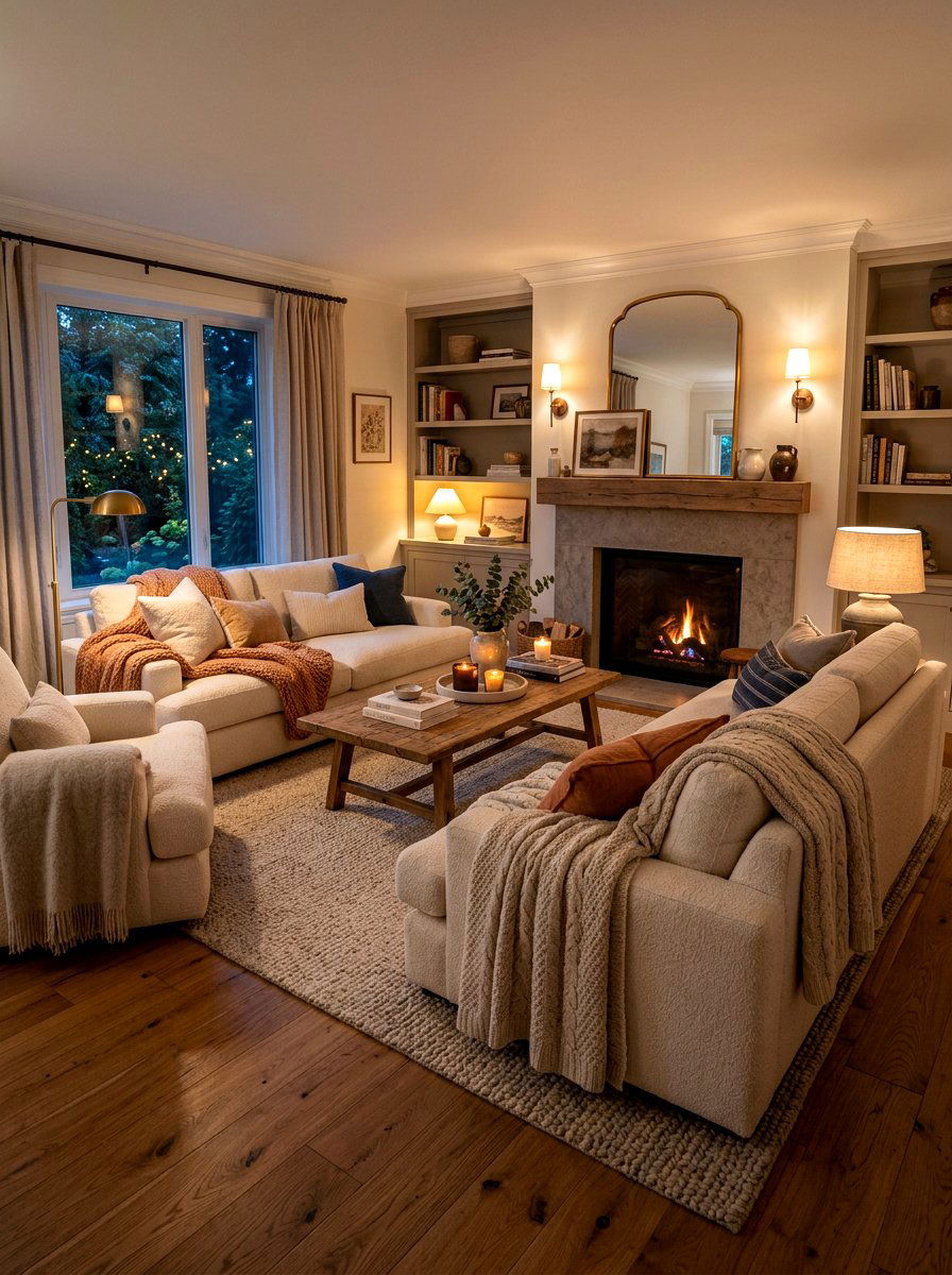 Cozy Transitional Living Room - 30 transitional living room ideas