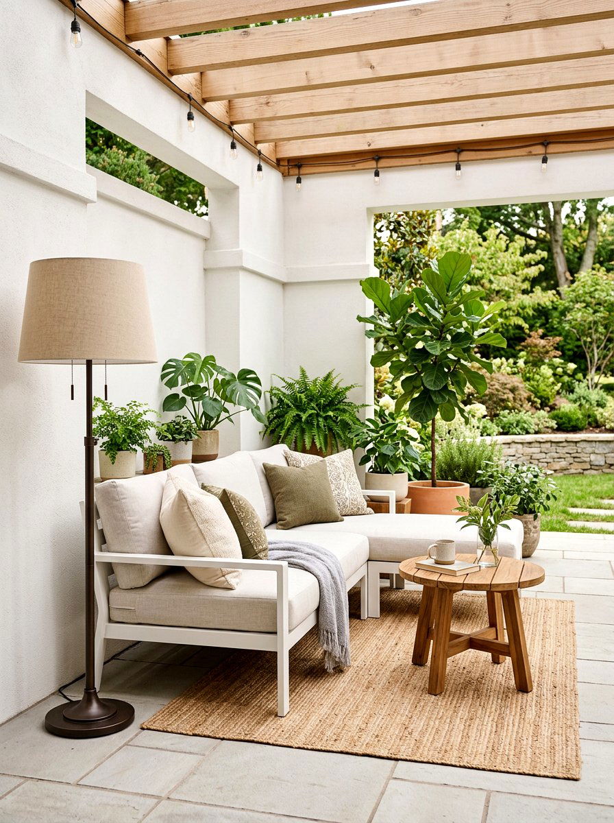 Cozy Transitional Patio Corner - 30 transitional patio ideas
