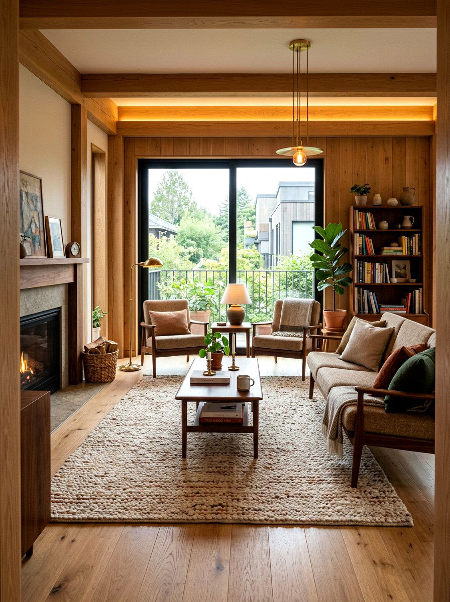Cozy Warm Wood Living - 30 condo living room ideas