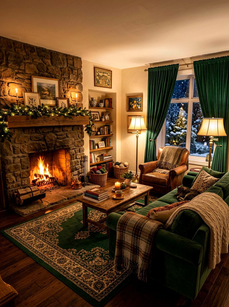 Cozy Winter Living Room - 30 grandma core living room ideas