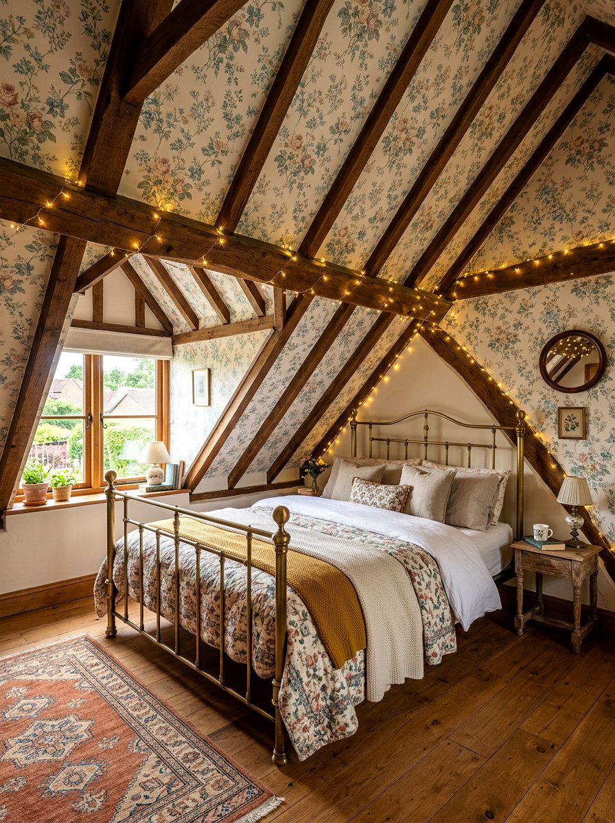 Cozy attic bedroom - 30 grandma core bedroom ideas