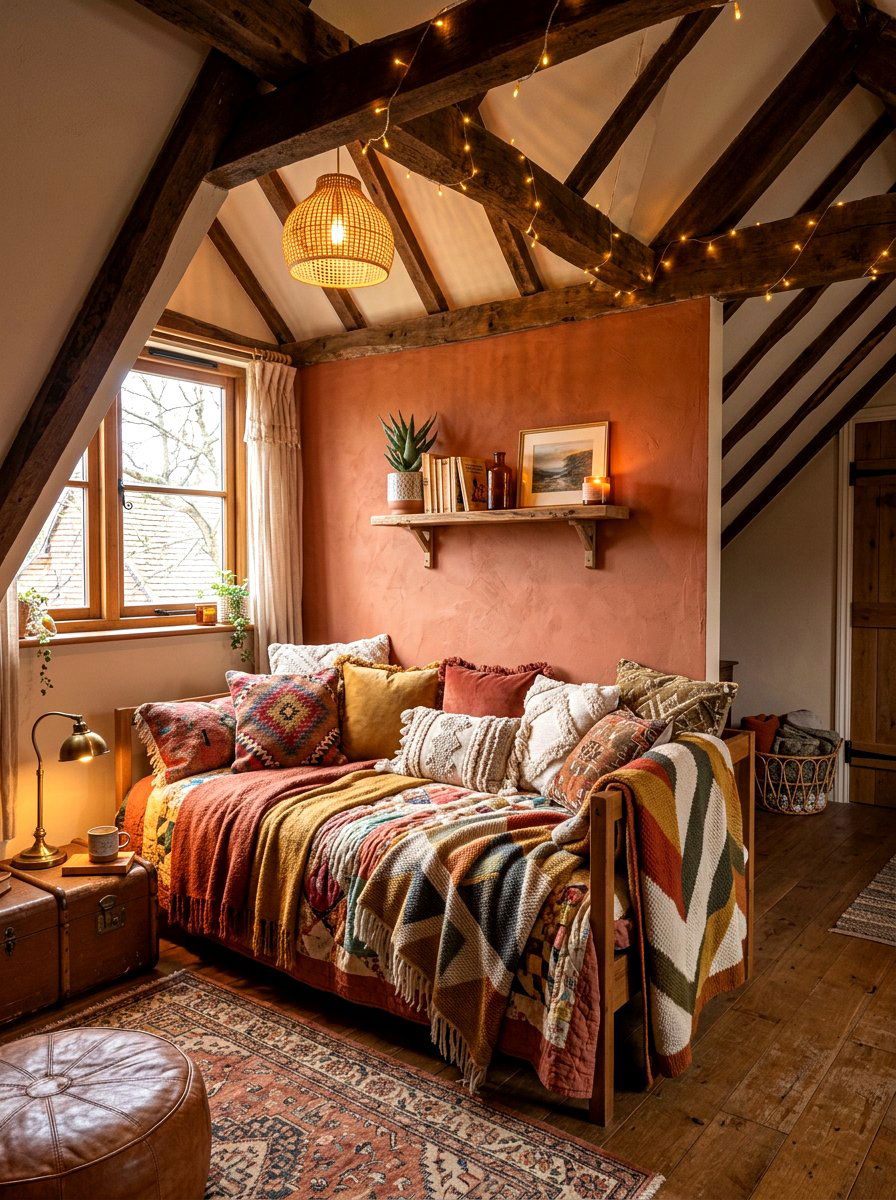 Cozy attic guest nook - 30 attic guest room ideas