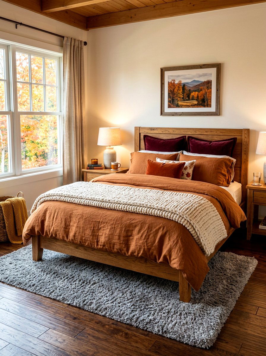 Cozy bedroom fall - 30 cozy fall home decor ideas