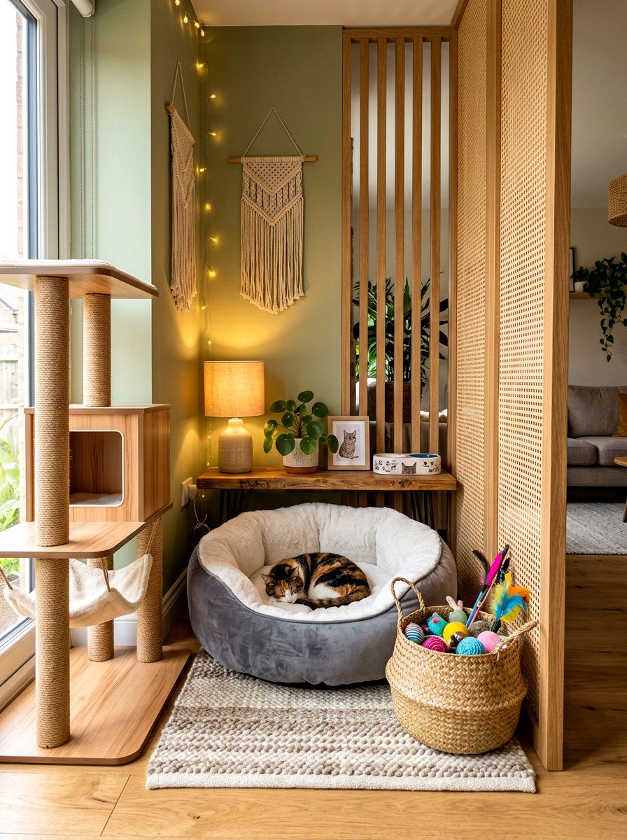Cozy cat corner - 30 cat room aesthetic ideas
