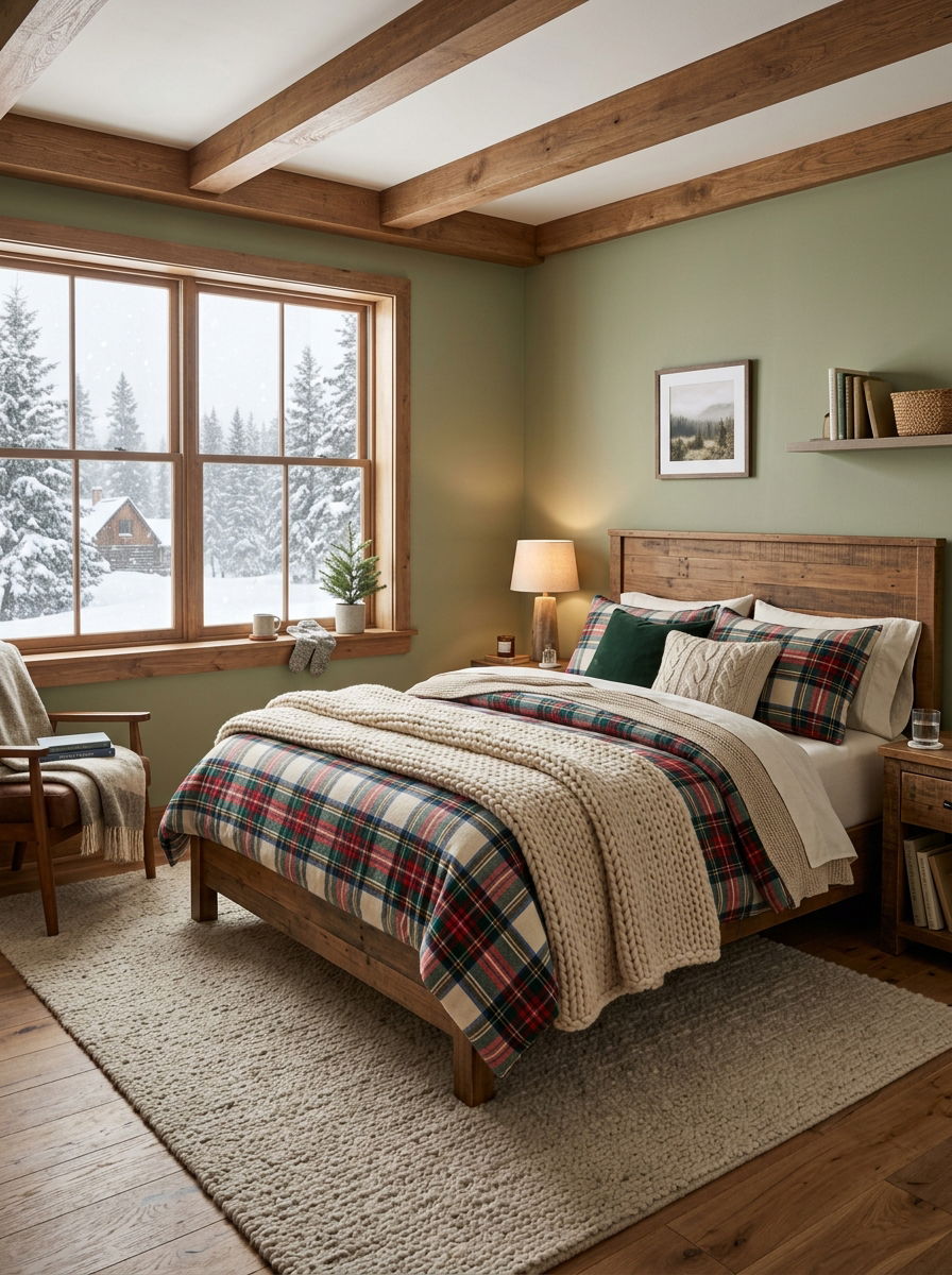 Cozy flannel plaid sheets - 30 plaid bedroom ideas