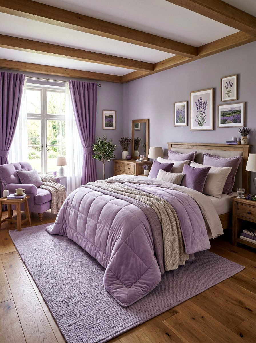 Cozy lavender bedroom sanctuary - 30 lavender bedroom ideas
