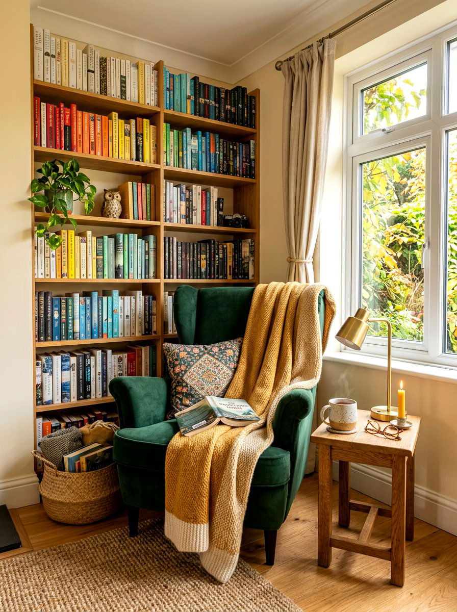 Cozy reading nook - 30 slow living home ideas