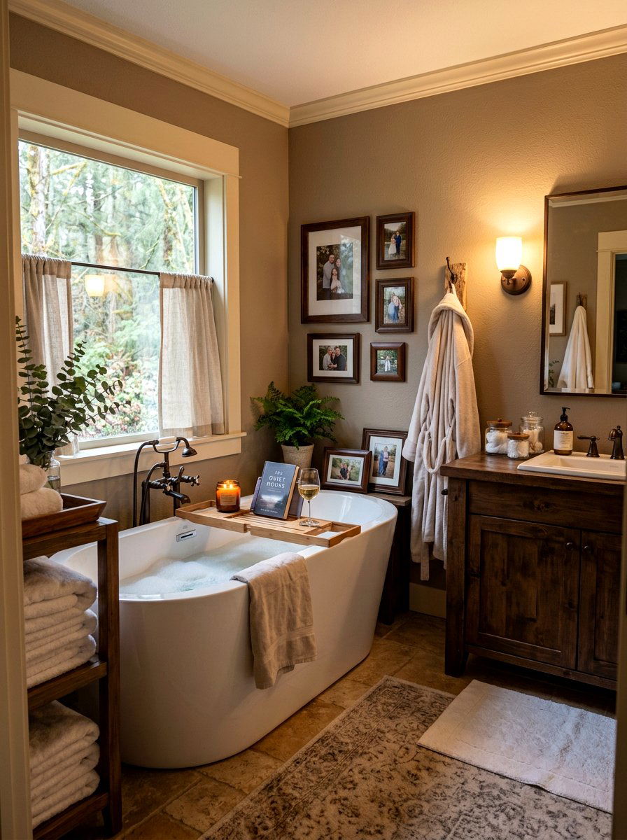 Cozy retreat bathroom - 30 Nancy Meyers bathroom ideas