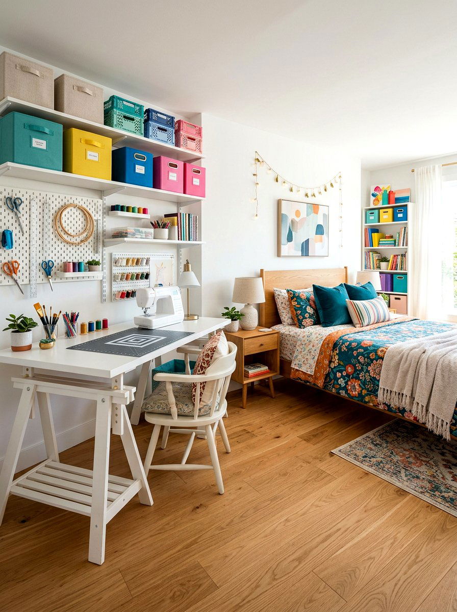 Craft Room Guest Bedroom Combo - 30 dual purpose guest room ideas