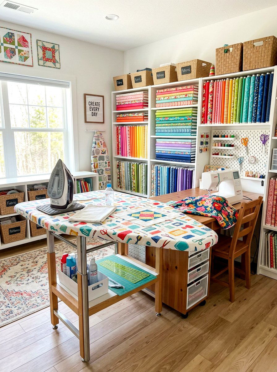 Craft Room Ironing Board - 30 ironing station ideas