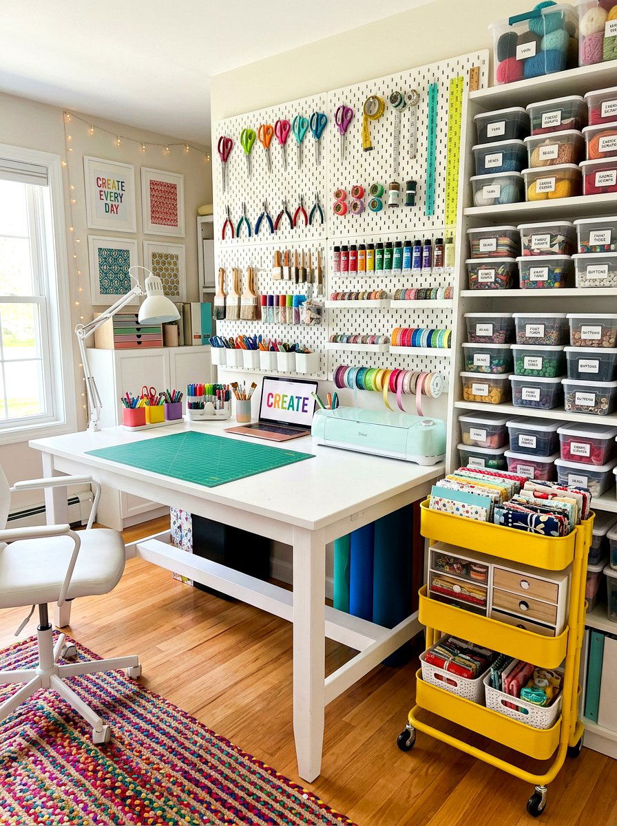Craft Room Organization - 30 creative studio office ideas