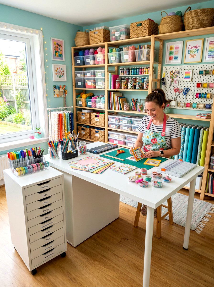 Craft Room Rolling Drawer Cabinet - 30 slim storage cabinet ideas