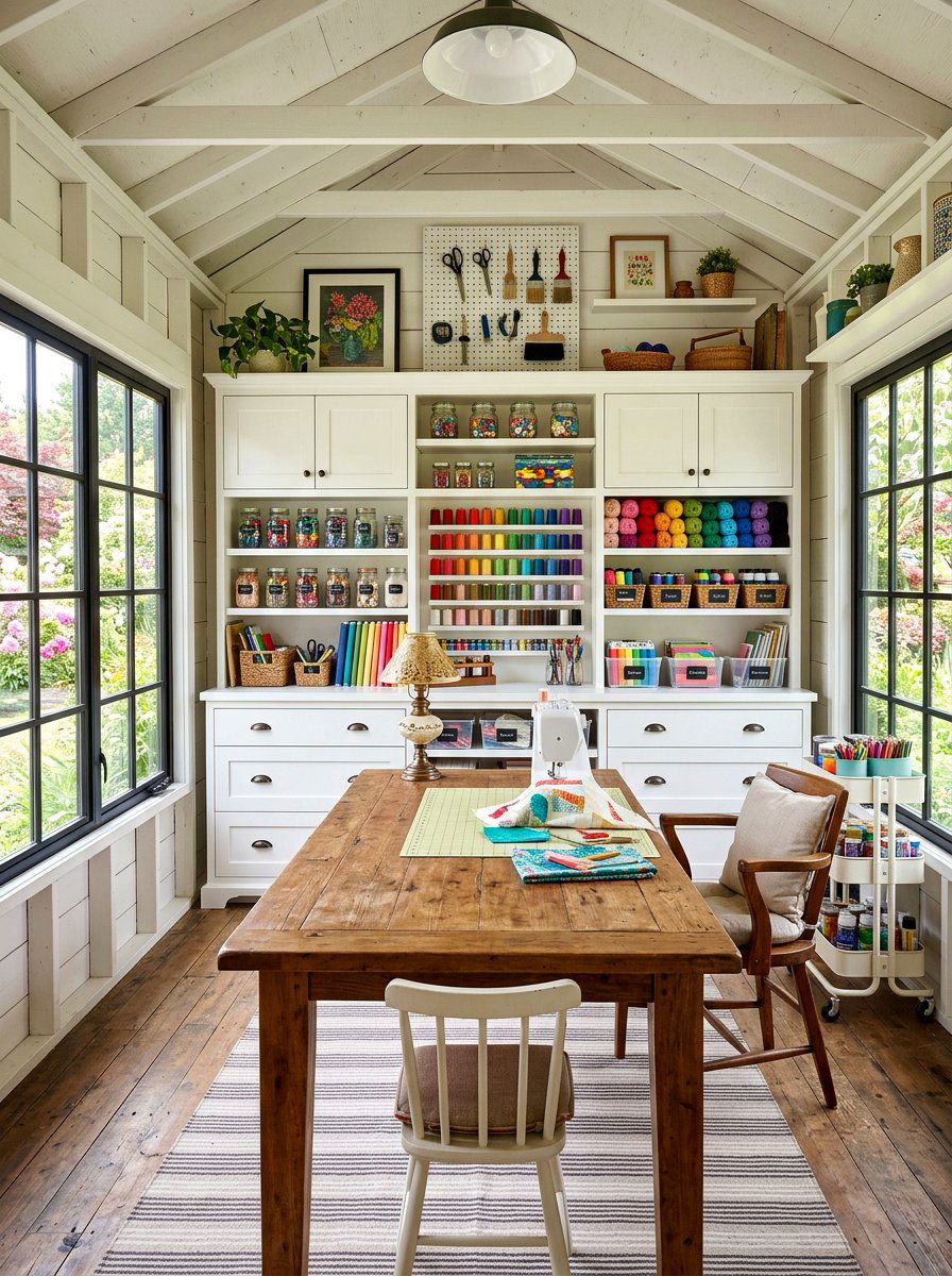 Craft Room Shed - 30 farmhouse shed ideas