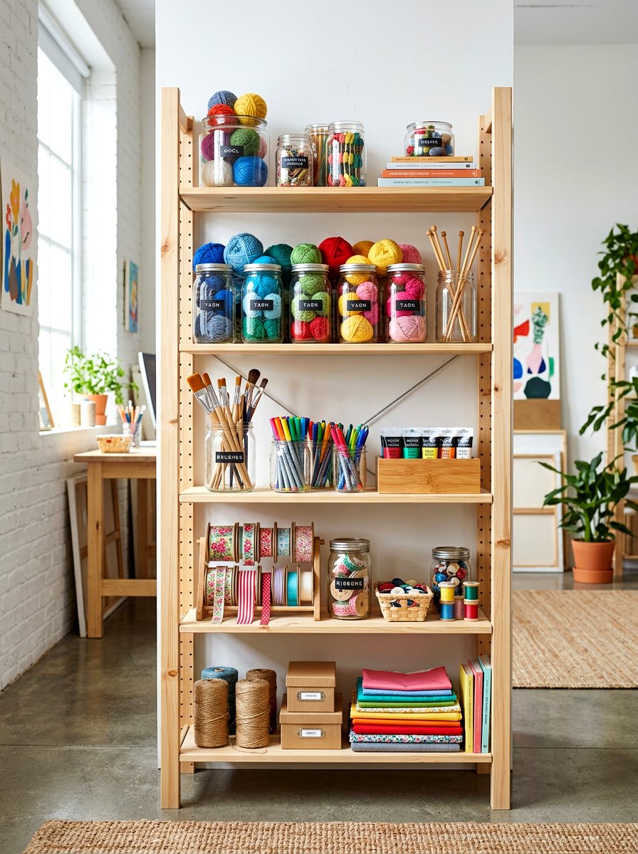 Craft Room Supplies - 30 ladder shelf styling ideas